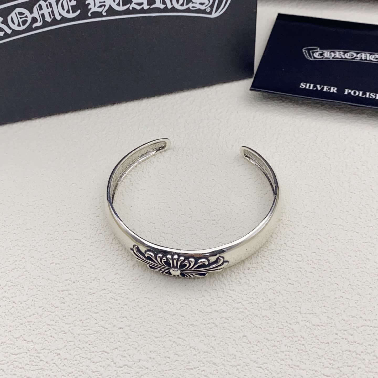 Chrome Hearts Carus Sterling Silver Cuff Bracelet